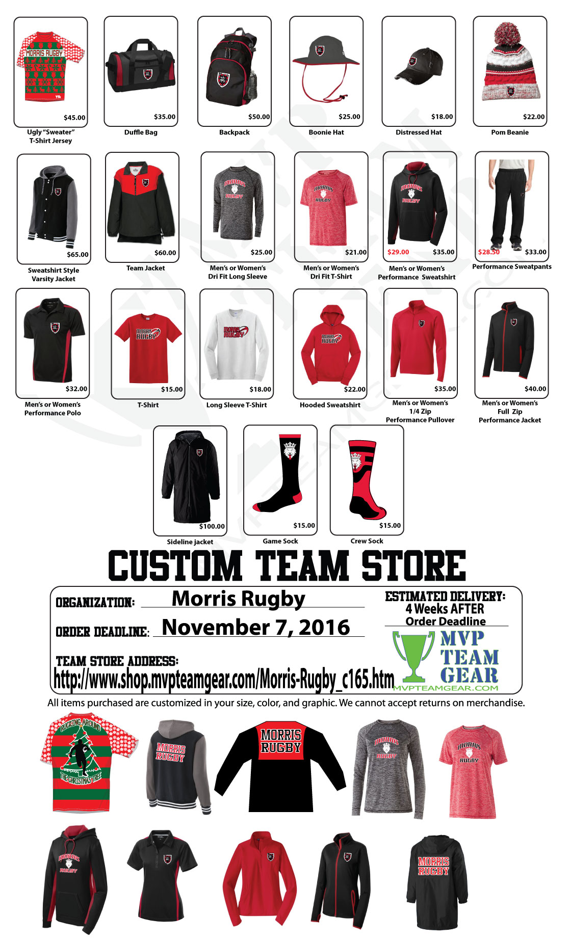 Morris Merchandise Store Opens October 24th – Morris Rugby